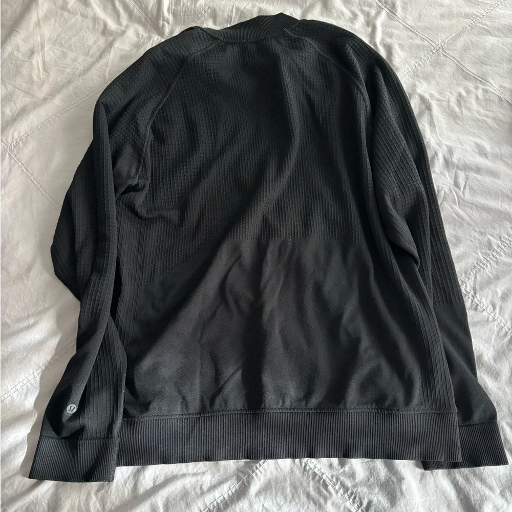 Men's Black Quarter-Zip Sweater - Picture 4 of 4